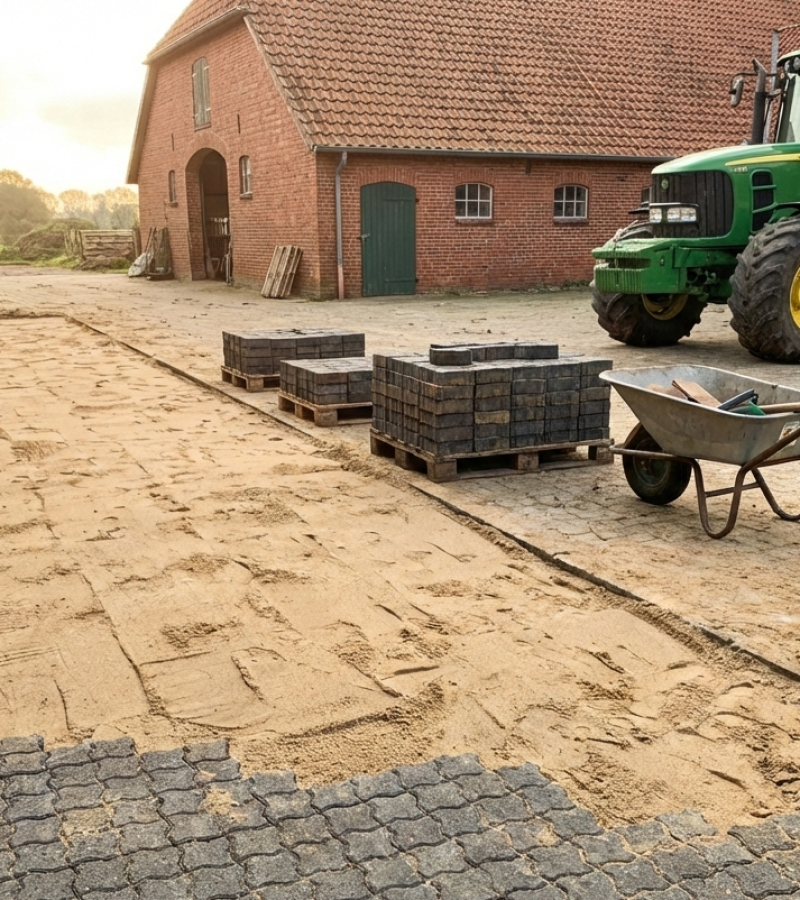 bestrating boerderij